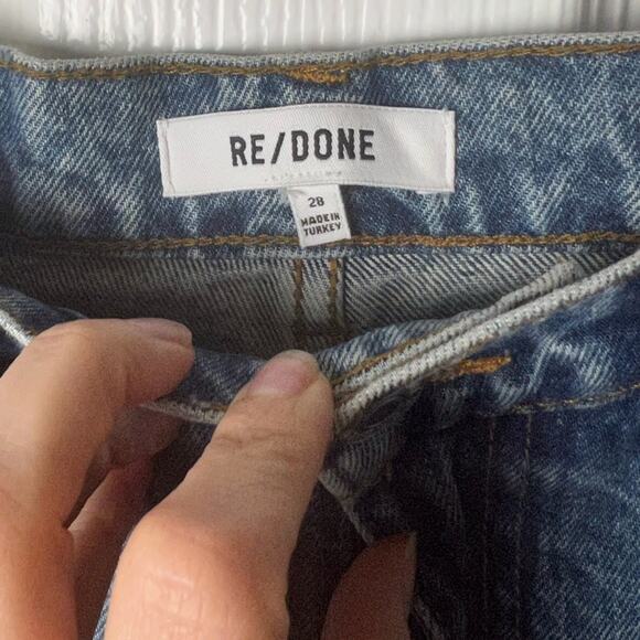 Re/done Revolve Womens Distressed Knee High Wst Originals 70s Straight Leg Sz 28 - Picture 11 of 13